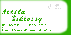 attila miklossy business card