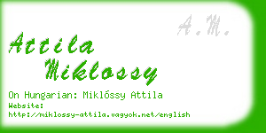 attila miklossy business card